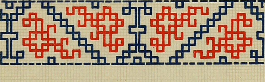 An illustration from Osztyák himzések = Ostjakische Stickereien, 1921, leaf 18
