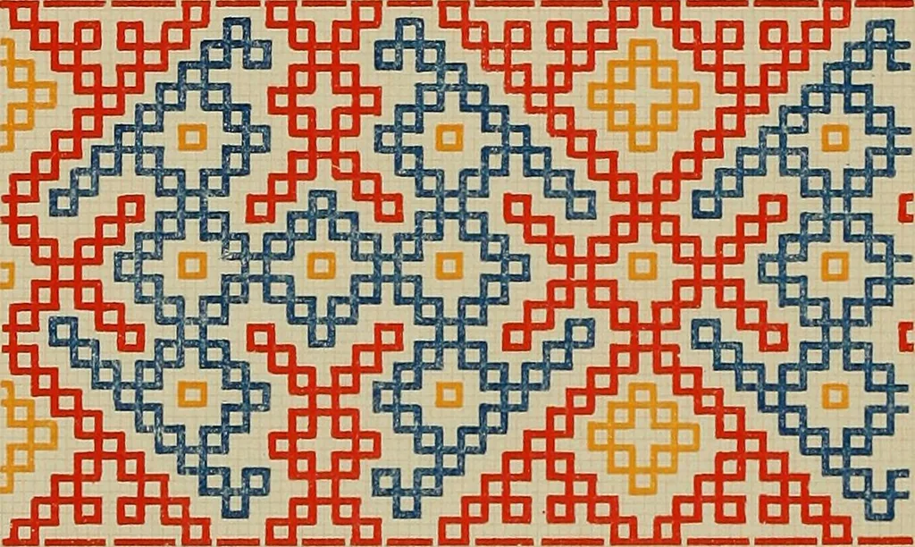 An illustration from Osztyák himzések = Ostjakische Stickereien, 1921, leaf 21