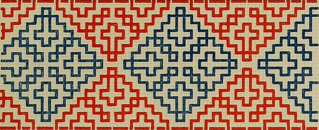 An illustration from Osztyák himzések = Ostjakische Stickereien, 1921, leaf 22