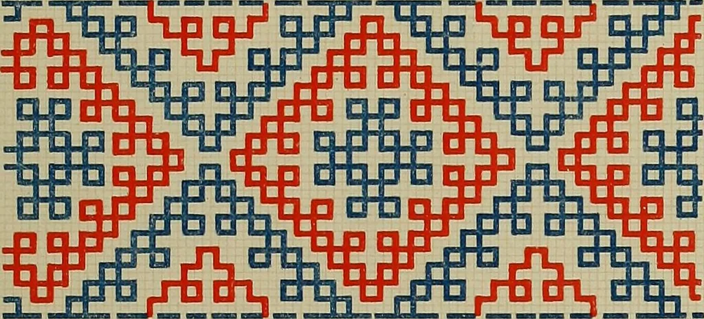 An illustration from Osztyák himzések = Ostjakische Stickereien, 1921, leaf 22