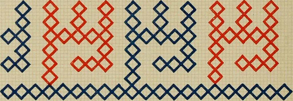 An illustration from Osztyák himzések = Ostjakische Stickereien, 1921, leaf 25