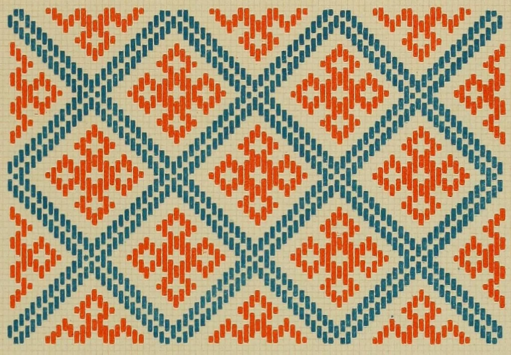 An illustration from Osztyák himzések = Ostjakische Stickereien, 1921, leaf 30