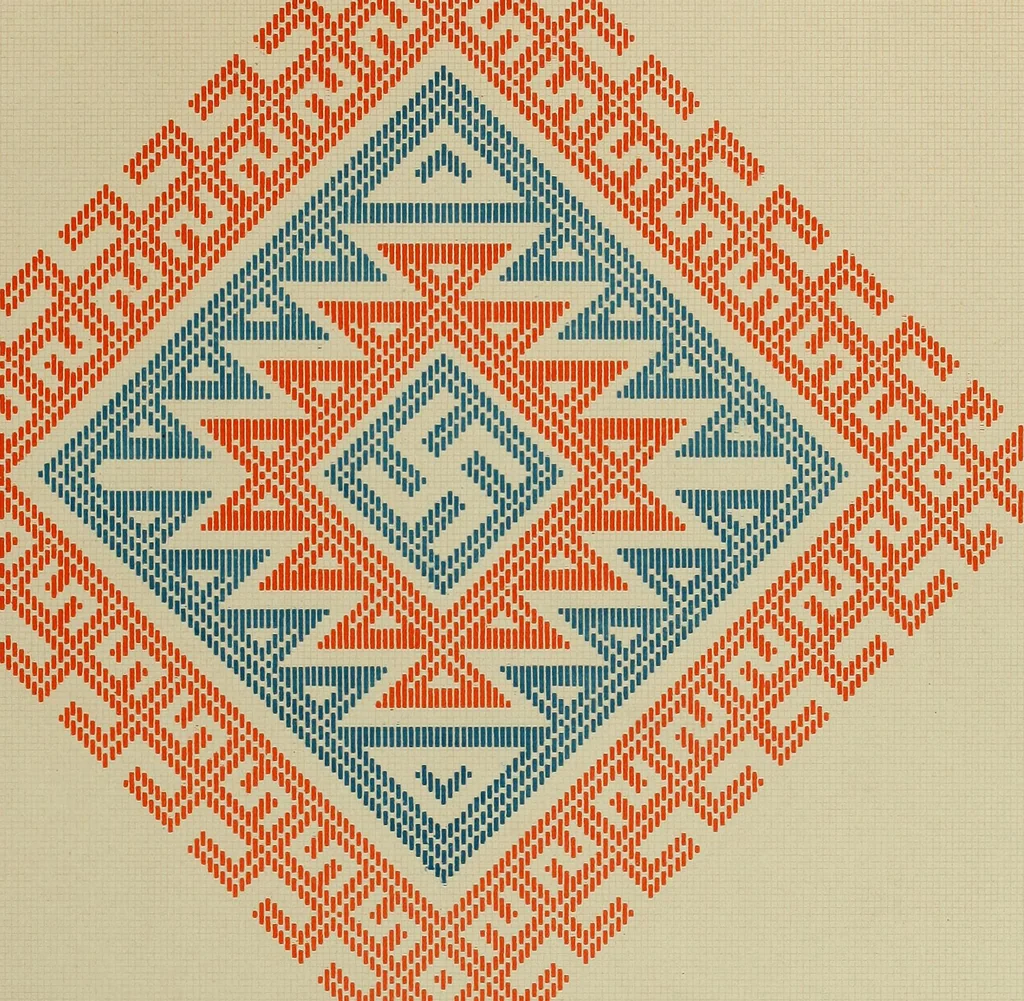 An illustration from Osztyák himzések = Ostjakische Stickereien, 1921, leaf 42