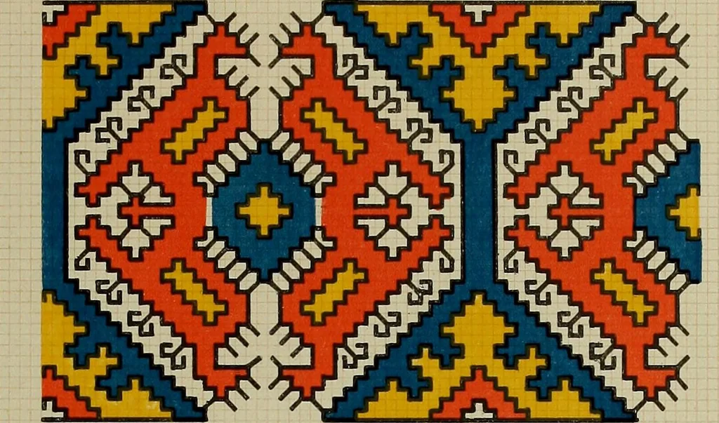 An illustration from Osztyák himzések = Ostjakische Stickereien, 1921, leaf 46