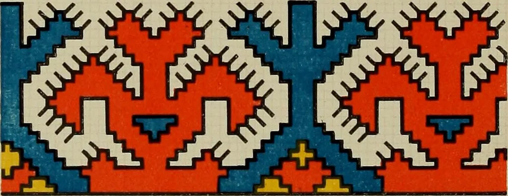 An illustration from Osztyák himzések = Ostjakische Stickereien, 1921, leaf 49
