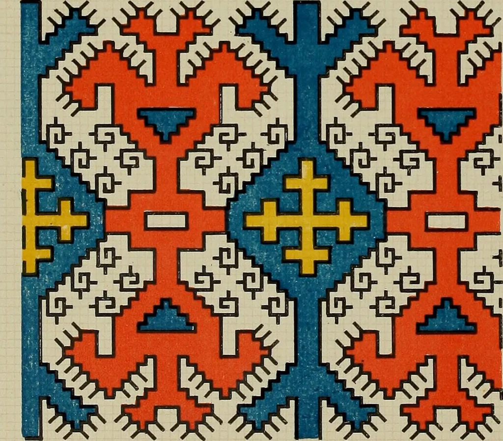 An illustration from Osztyák himzések = Ostjakische Stickereien, 1921, leaf 49