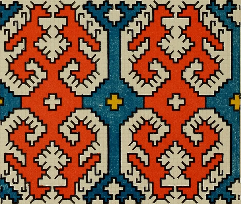 An illustration from Osztyák himzések = Ostjakische Stickereien, 1921, leaf 49