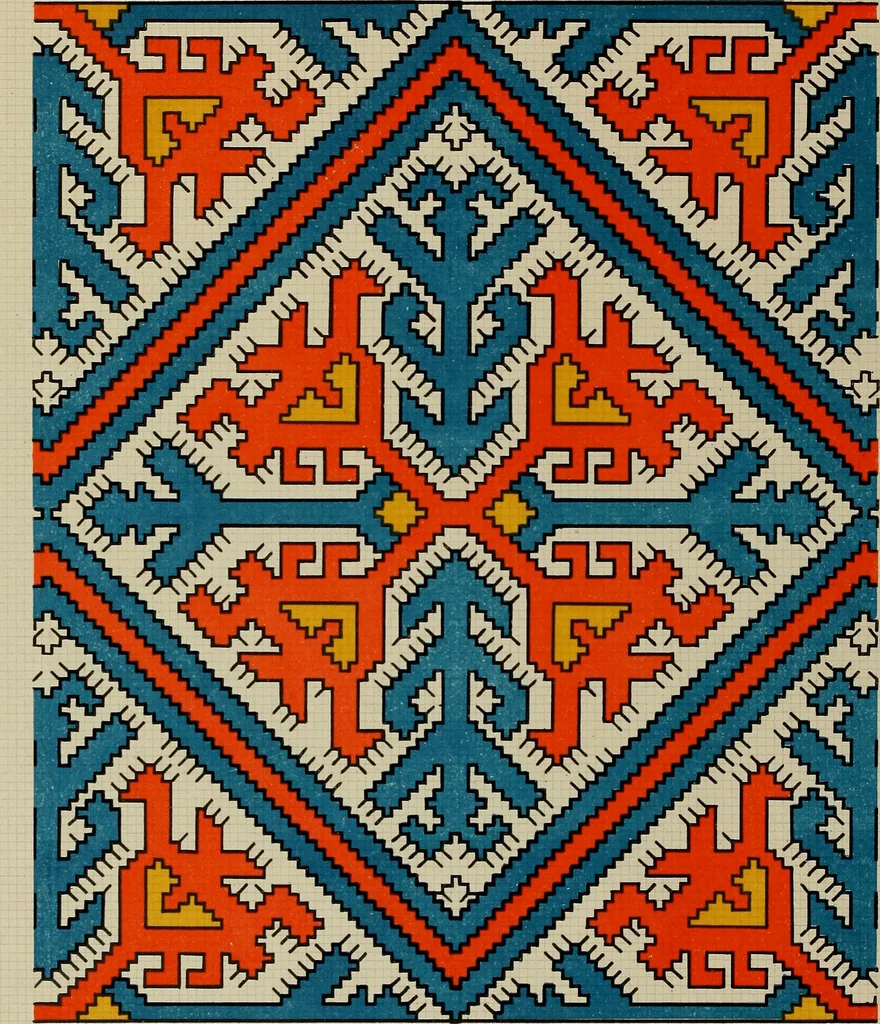 An illustration from Osztyák himzések = Ostjakische Stickereien, 1921, leaf 53