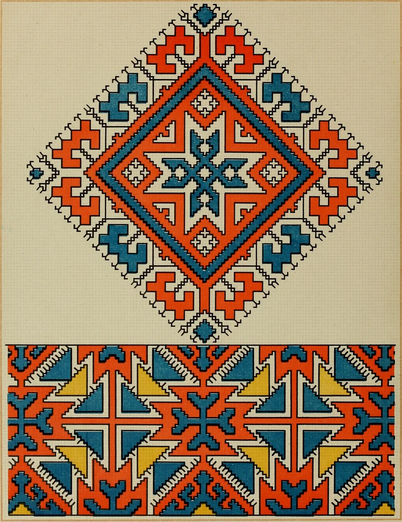 An illustration from Osztyák himzések = Ostjakische Stickereien, 1921, leaf 57