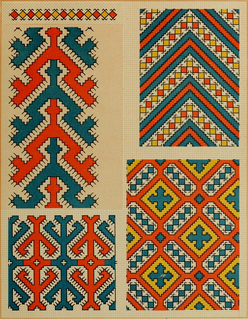 An illustration from Osztyák himzések = Ostjakische Stickereien, 1921, leaf 58