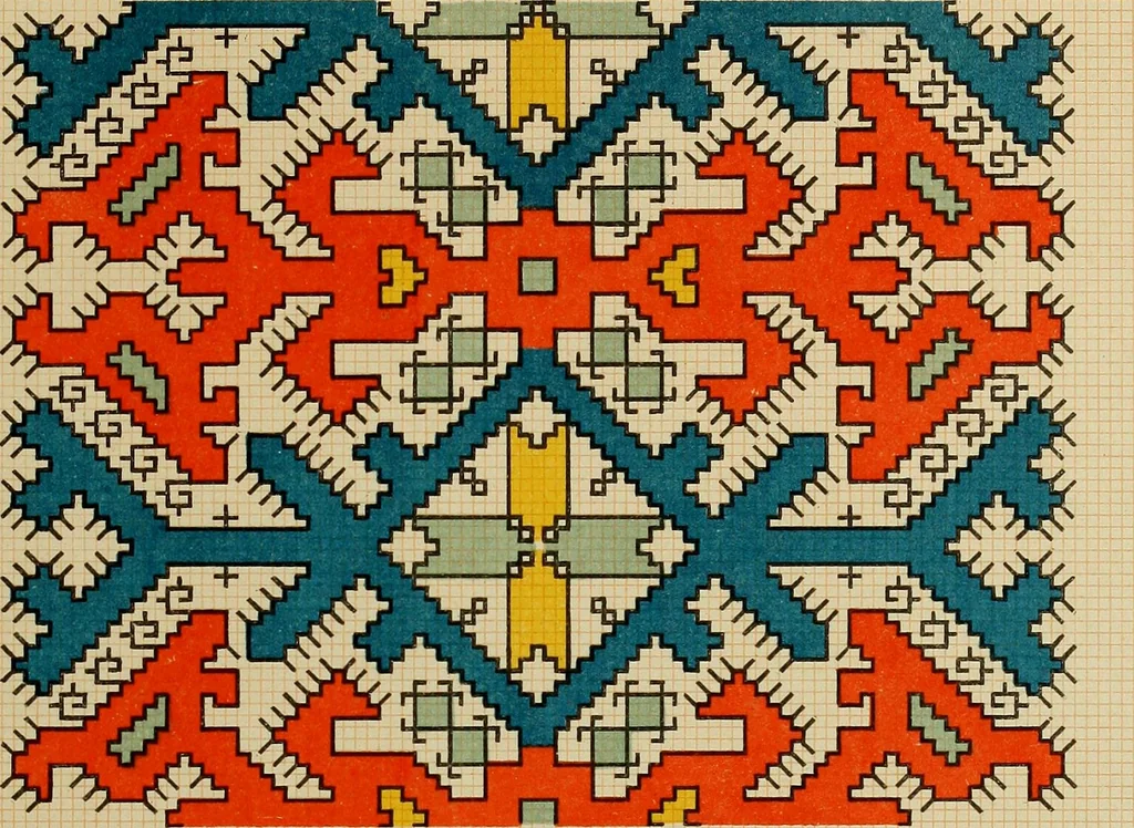 An illustration from Osztyák himzések = Ostjakische Stickereien, 1921, leaf 62