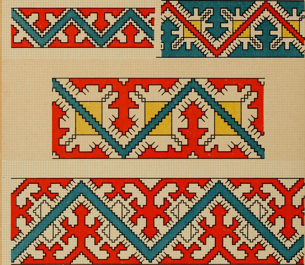 An illustration from Osztyák himzések = Ostjakische Stickereien, 1921, leaf 69