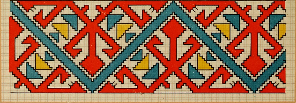 An illustration from Osztyák himzések = Ostjakische Stickereien, 1921, leaf 69
