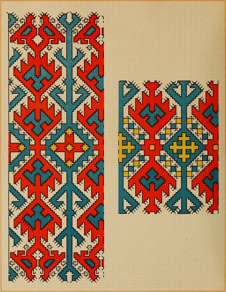 An illustration from Osztyák himzések = Ostjakische Stickereien, 1921, leaf 73