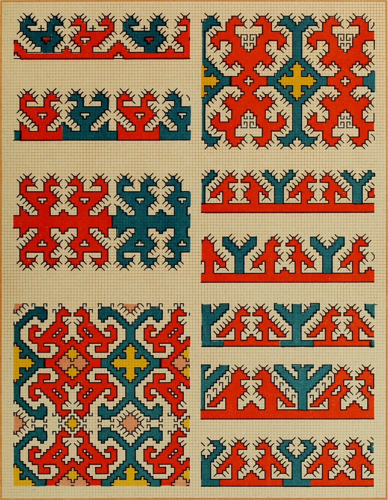 An illustration from Osztyák himzések = Ostjakische Stickereien, 1921, leaf 74