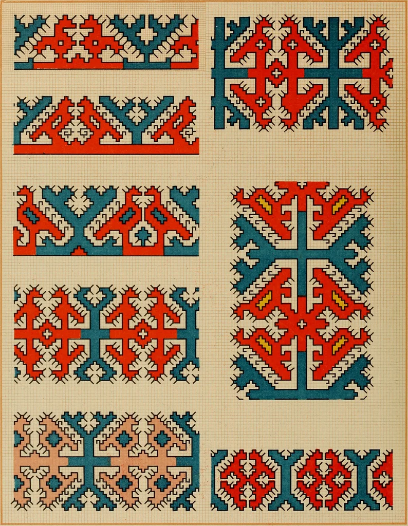 An illustration from Osztyák himzések = Ostjakische Stickereien, 1921, leaf 77