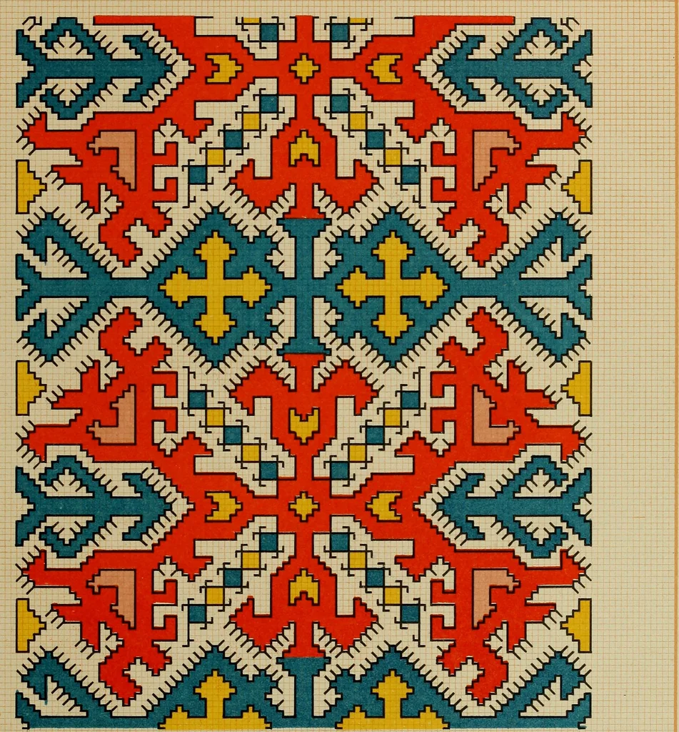 An illustration from Osztyák himzések = Ostjakische Stickereien, 1921, leaf 78