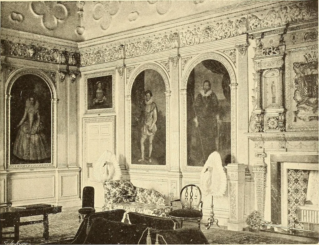 An illustration from Other famous homes of Great Britain and their stories, 1902, leaf 232