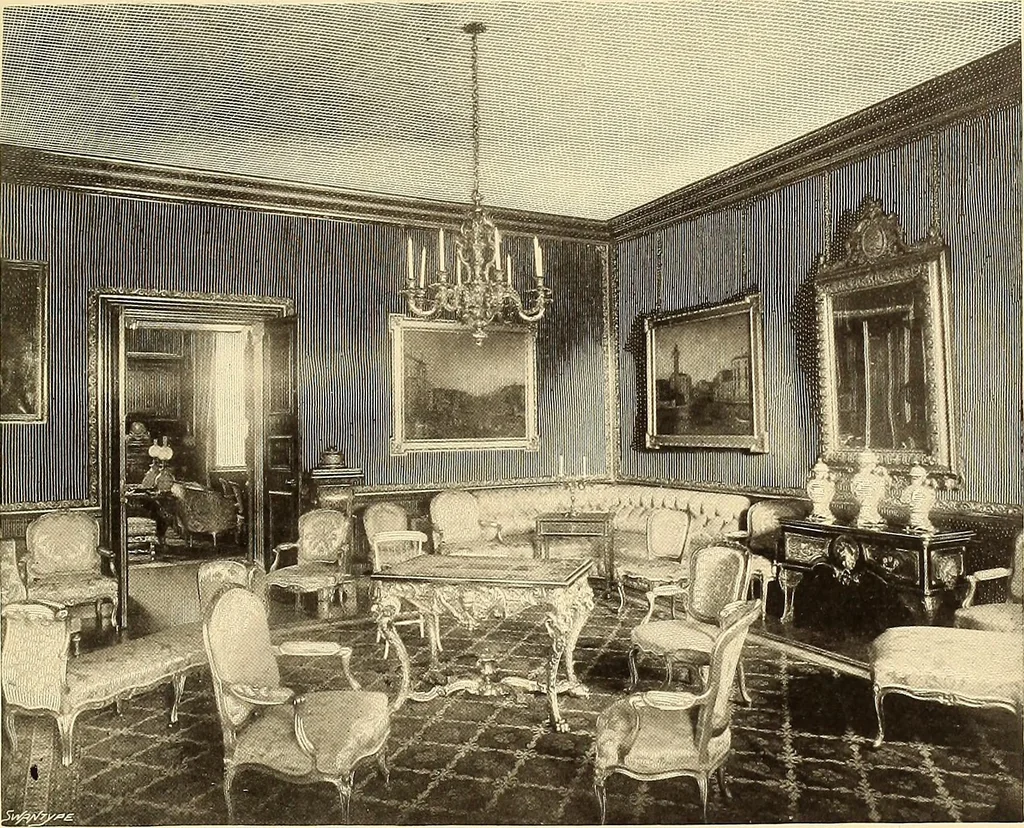 An illustration from Other famous homes of Great Britain and their stories, 1902, leaf 328