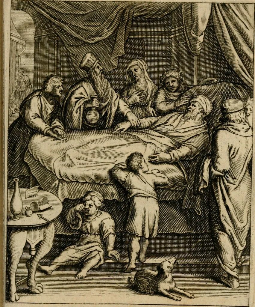 An illustration from Othonis VaenI Emblemata Horatiana : imaginibus in aes incisis : atque latino, germanico, gallico et belgico carmine illustrata, 1684, leaf 134