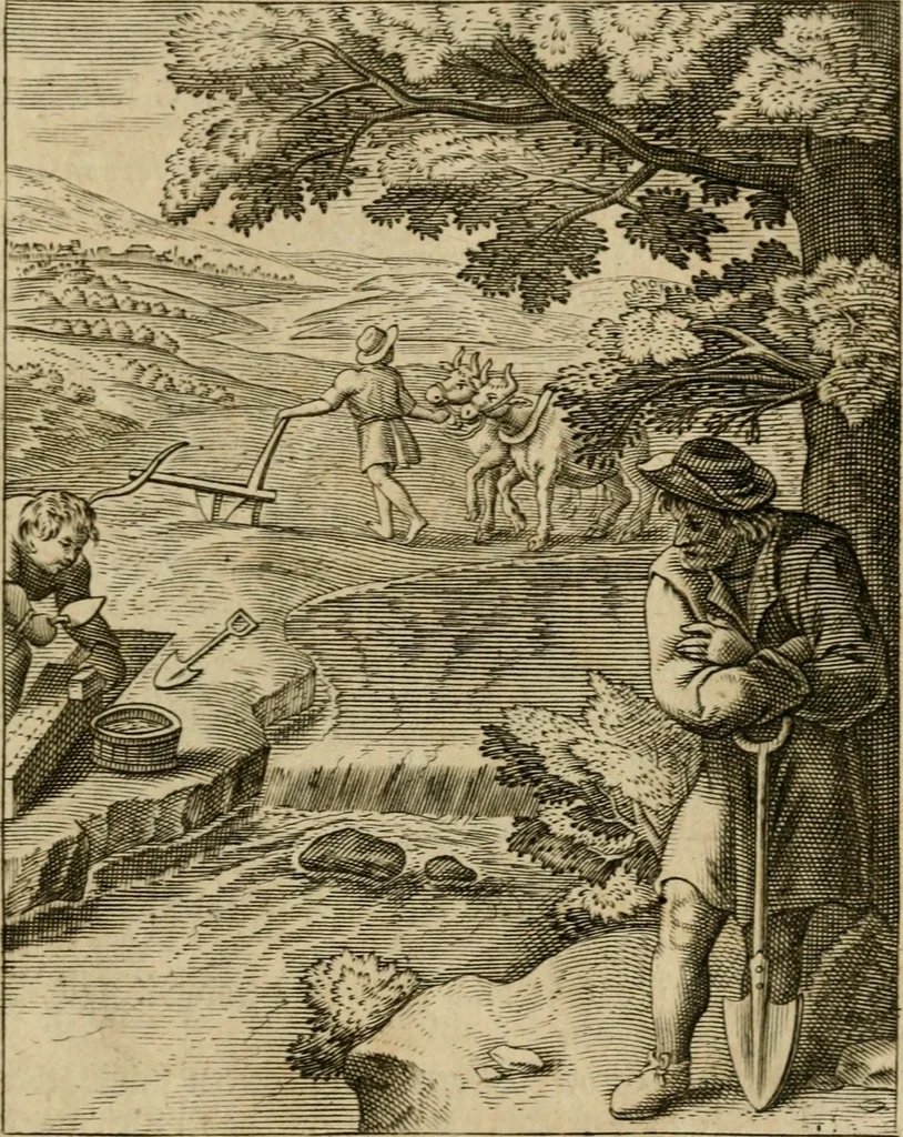 An illustration from Othonis VaenI Emblemata Horatiana : imaginibus in aes incisis : atque latino, germanico, gallico et belgico carmine illustrata, 1684, leaf 50