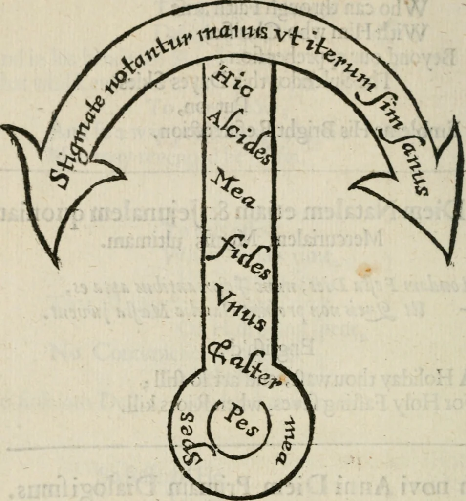 An illustration from Otia sacra : optima fides, 1648, leaf 135
