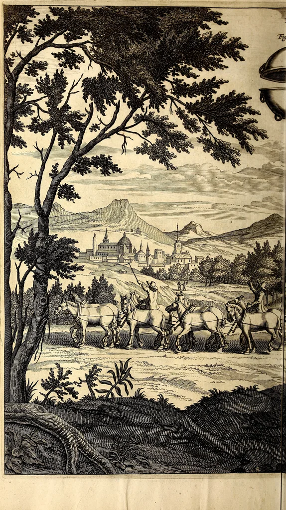 An illustration from Ottonis de Guericke Experimenta nova (ut vocantur) Magdeburgica de vacuo spatio, 1672, leaf 133