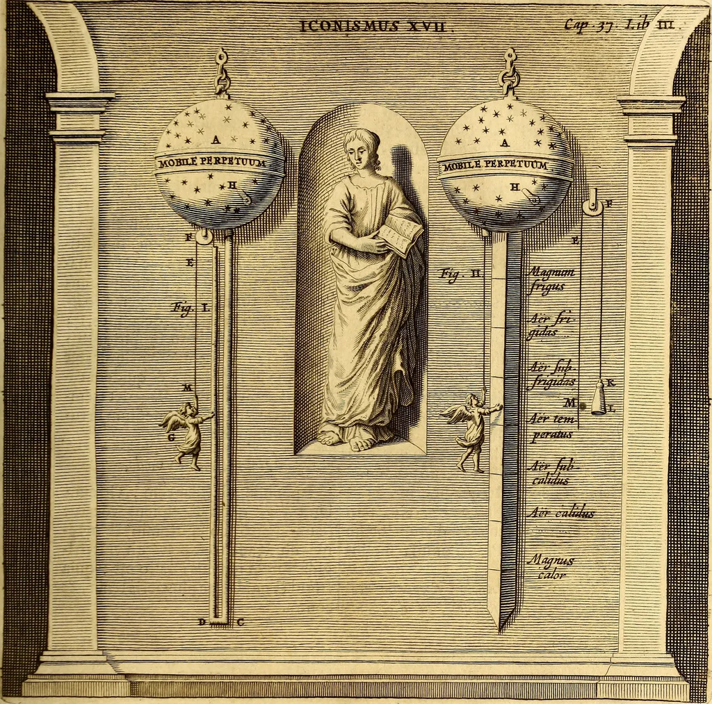 An illustration from Ottonis de Guericke Experimenta nova (ut vocantur) Magdeburgica de vacuo spatio, 1672, leaf 156