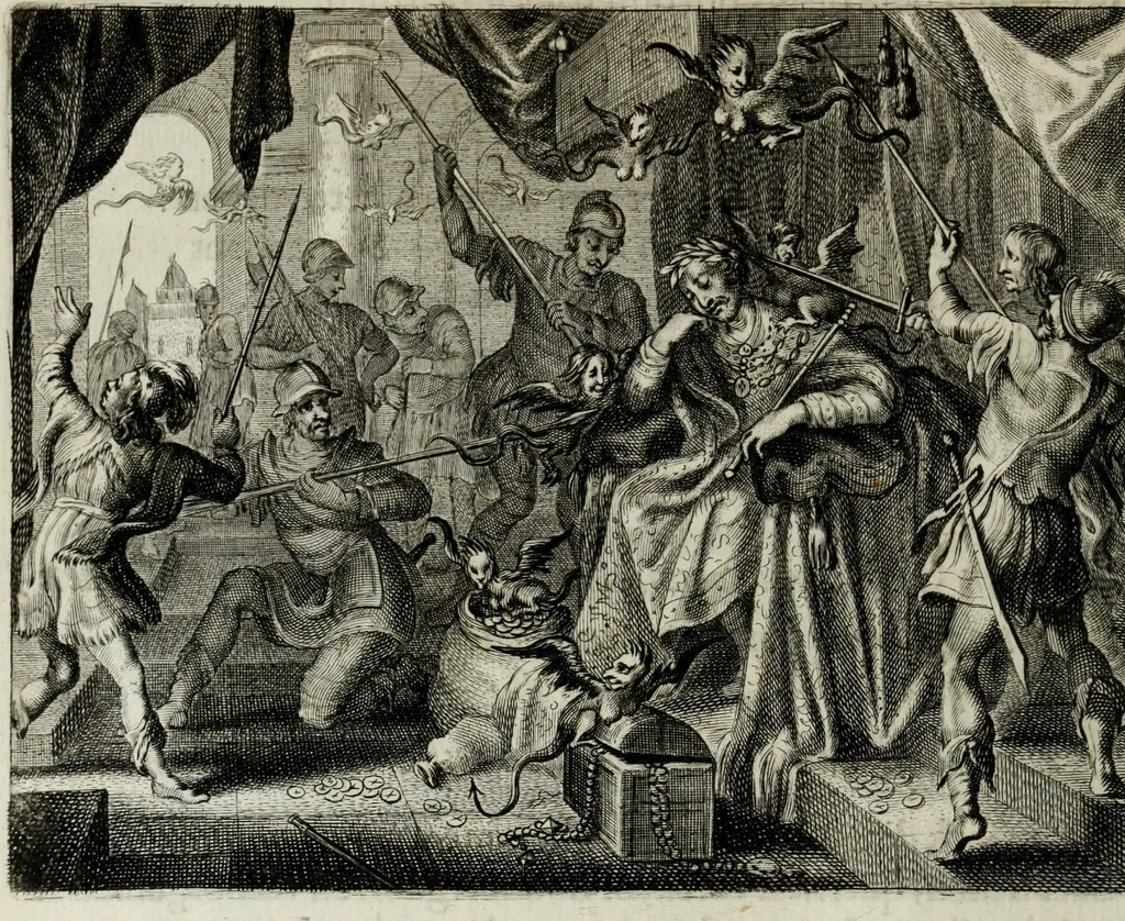An illustration from Ouderdom, buyten-leven, en Hof-gedachten op sorg-vliet, 1656, leaf 124