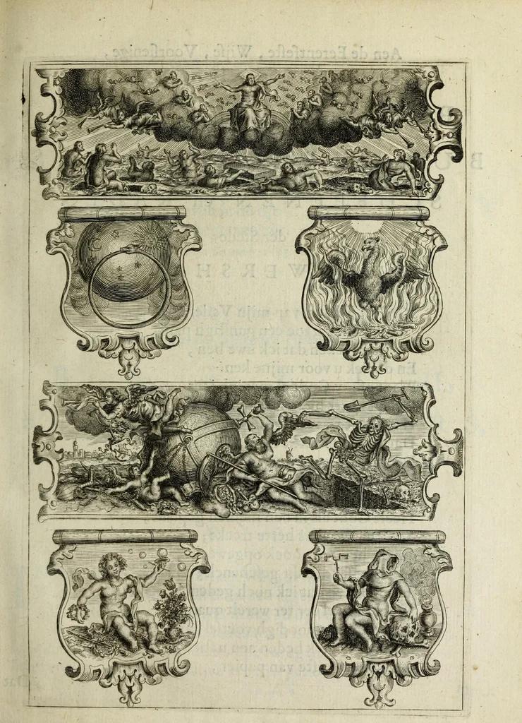 An illustration from Ouderdom, buyten-leven, en Hof-gedachten op sorg-vliet, 1656, leaf 27