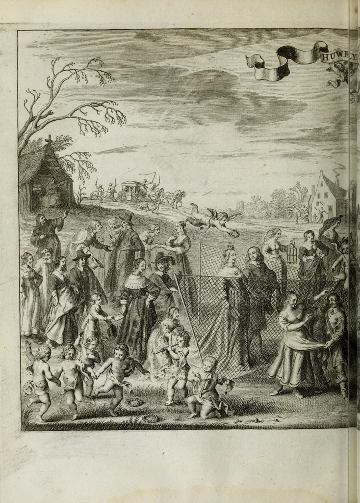 An illustration from Ouderdom, buyten-leven, en Hof-gedachten op sorg-vliet, 1656, leaf 520