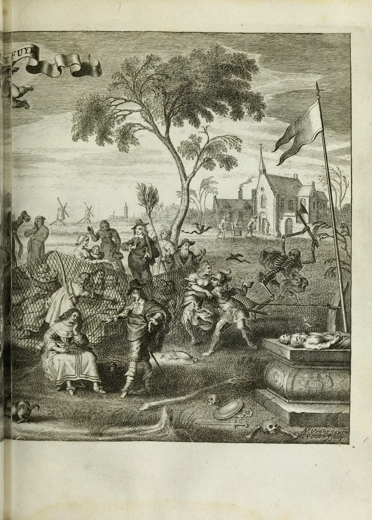 An illustration from Ouderdom, buyten-leven, en Hof-gedachten op sorg-vliet, 1656, leaf 521