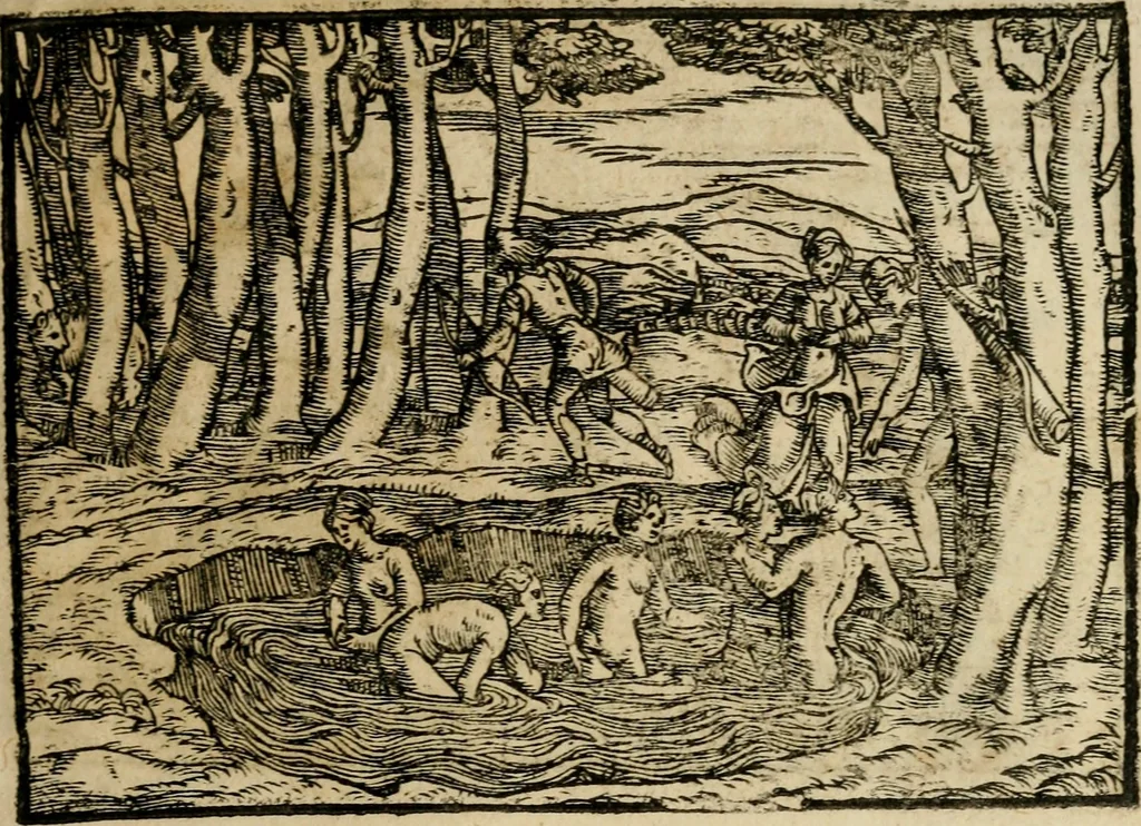 An illustration from Ouidio istorico, politico, morale : breuemente spiegato, e delineato con artificiose figure, accresciuta questa quinta impressione di nuoue allegorie, 1696, leaf 18