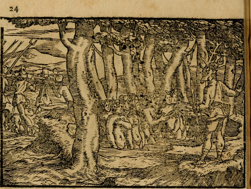 An illustration from Ouidio istorico, politico, morale : breuemente spiegato, e delineato con artificiose figure, accresciuta questa quinta impressione di nuoue allegorie, 1696, leaf 27