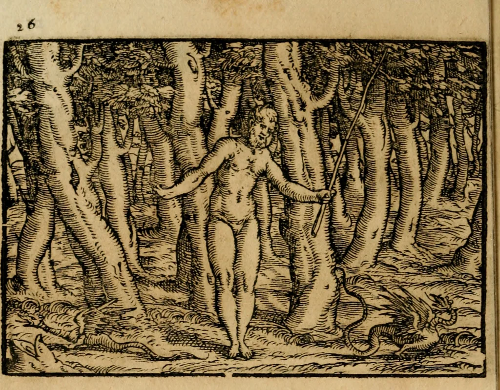 An illustration from Ouidio istorico, politico, morale : breuemente spiegato, e delineato con artificiose figure, accresciuta questa quinta impressione di nuoue allegorie, 1696, leaf 29