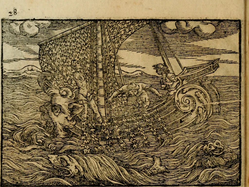 An illustration from Ouidio istorico, politico, morale : breuemente spiegato, e delineato con artificiose figure, accresciuta questa quinta impressione di nuoue allegorie, 1696, leaf 31