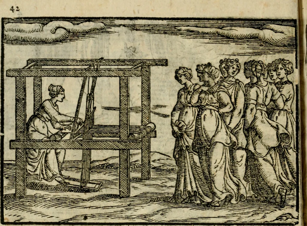 An illustration from Ouidio istorico, politico, morale : breuemente spiegato, e delineato con artificiose figure, accresciuta questa quinta impressione di nuoue allegorie, 1696, leaf 45