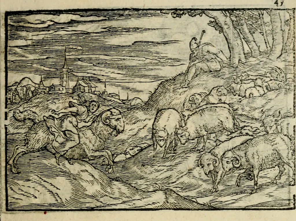 An illustration from Ouidio istorico, politico, morale : breuemente spiegato, e delineato con artificiose figure, accresciuta questa quinta impressione di nuoue allegorie, 1696, leaf 48