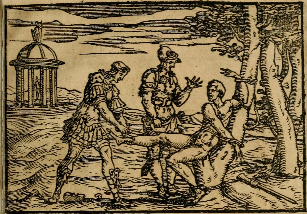 An illustration from Ouidio istorico, politico, morale : breuemente spiegato, e delineato con artificiose figure, accresciuta questa quinta impressione di nuoue allegorie, 1696, leaf 52