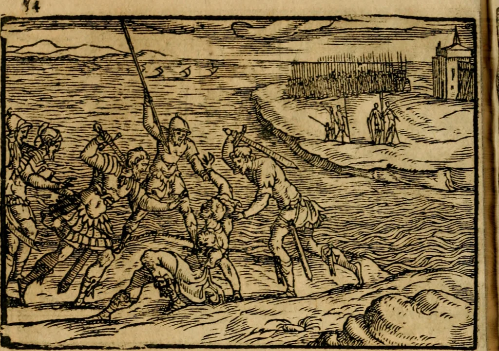 An illustration from Ouidio istorico, politico, morale : breuemente spiegato, e delineato con artificiose figure, accresciuta questa quinta impressione di nuoue allegorie, 1696, leaf 57