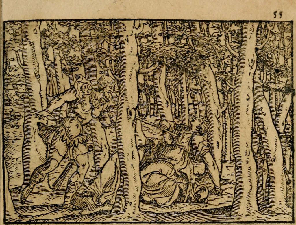 An illustration from Ouidio istorico, politico, morale : breuemente spiegato, e delineato con artificiose figure, accresciuta questa quinta impressione di nuoue allegorie, 1696, leaf 58