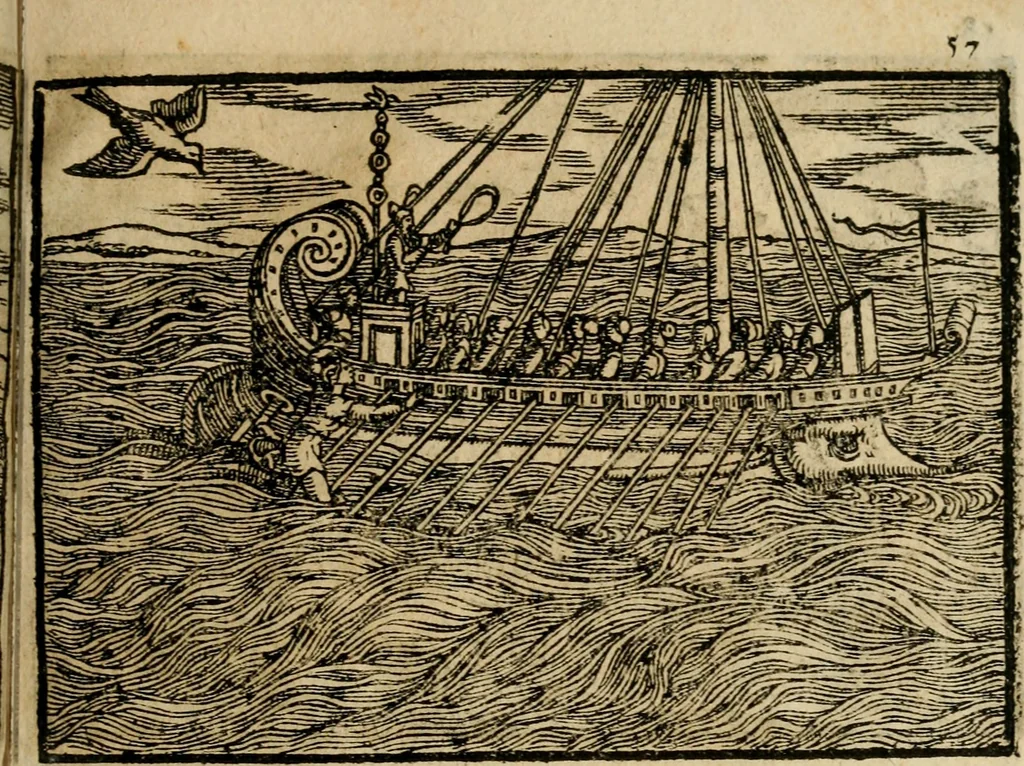An illustration from Ouidio istorico, politico, morale : breuemente spiegato, e delineato con artificiose figure, accresciuta questa quinta impressione di nuoue allegorie, 1696, leaf 60