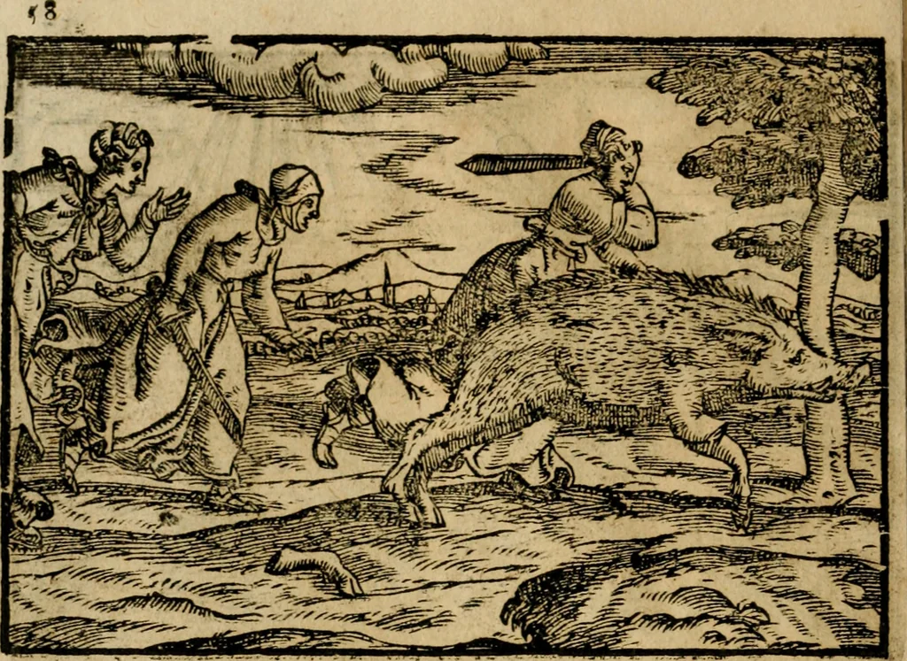 An illustration from Ouidio istorico, politico, morale : breuemente spiegato, e delineato con artificiose figure, accresciuta questa quinta impressione di nuoue allegorie, 1696, leaf 61
