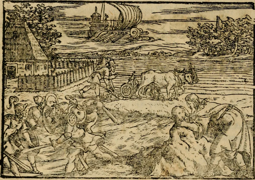 An illustration from Ouidio istorico, politico, morale : breuemente spiegato, e delineato con artificiose figure, accresciuta questa quinta impressione di nuoue allegorie, 1696, leaf 9