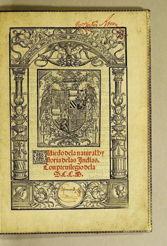 An illustration from Ouiedo Dela natural hystoria delas Indias, 1526, leaf 7