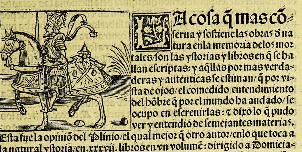 An illustration from Ouiedo Dela natural hystoria delas Indias, 1526, leaf 9