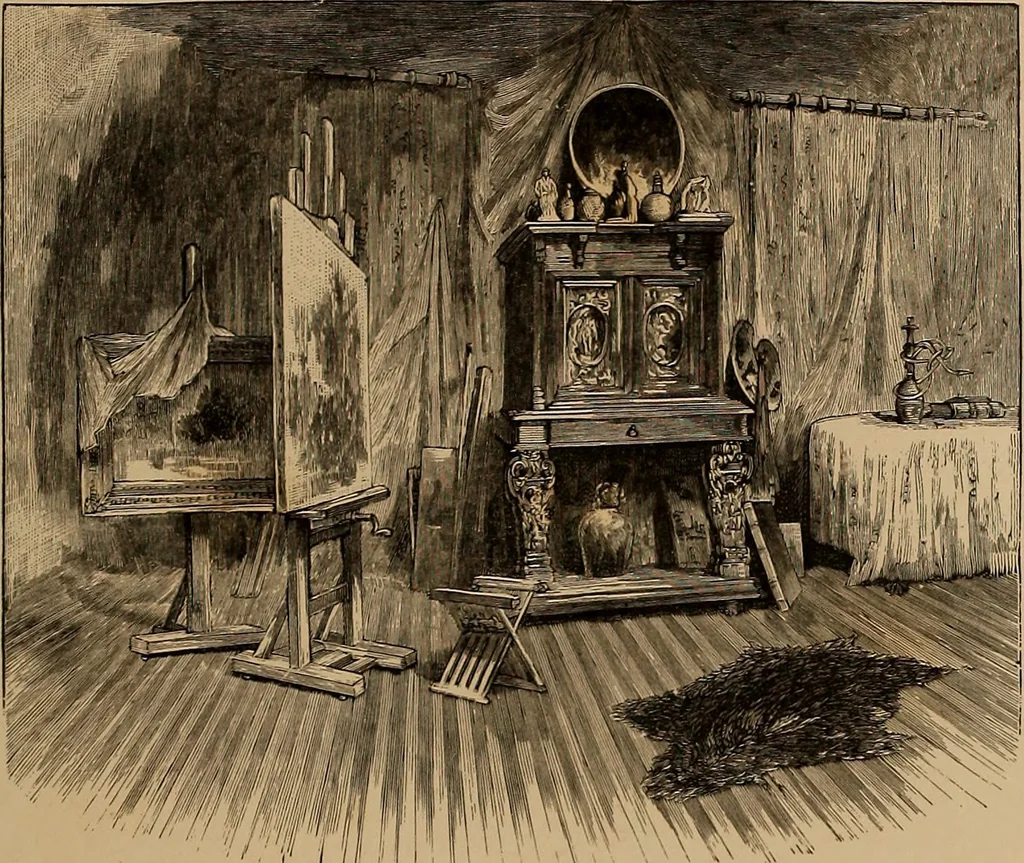 An illustration from Our American artists, 1879, leaf 24