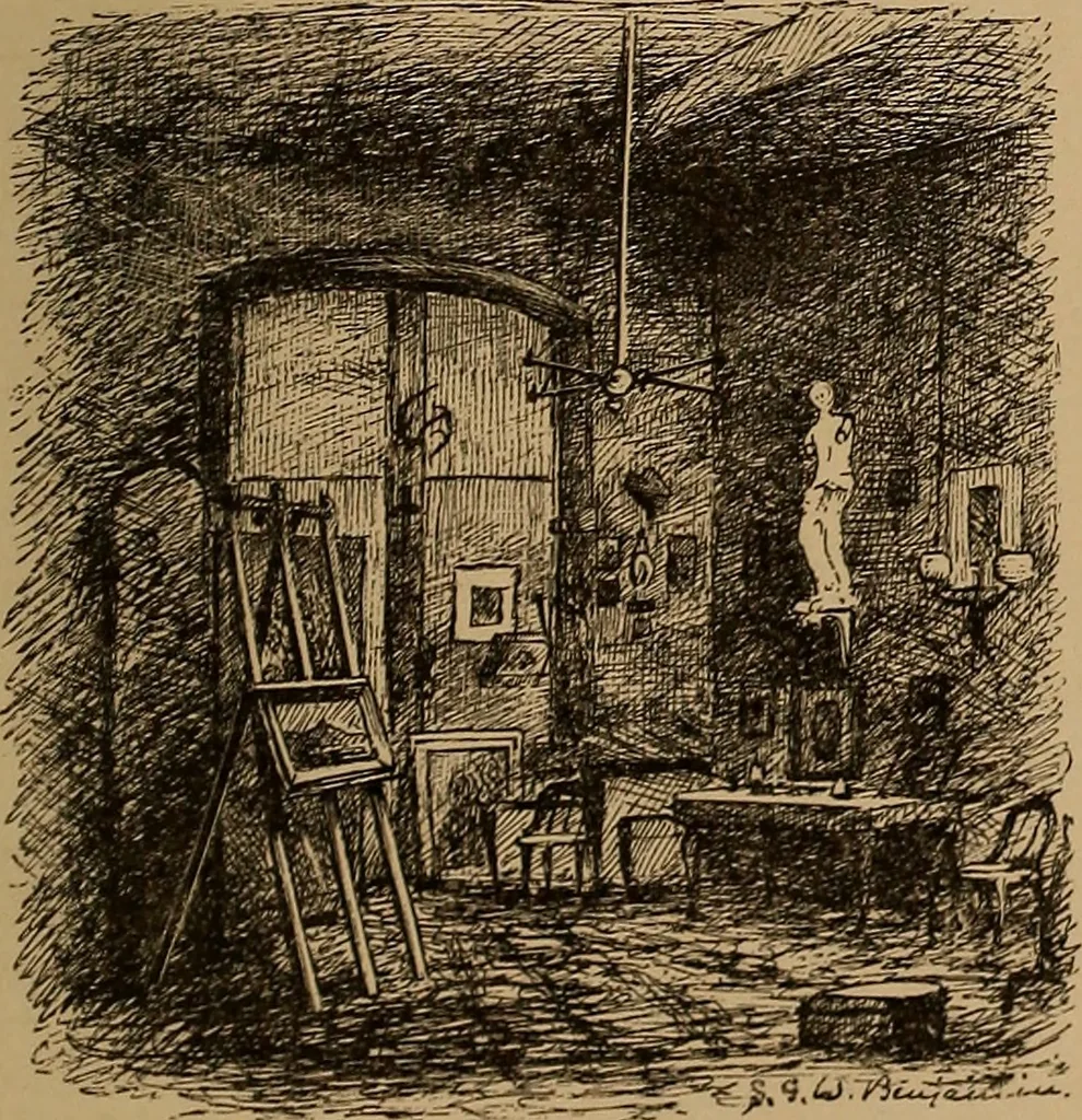 An illustration from Our American artists, 1879, leaf 34