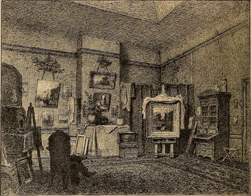 An illustration from Our American artists, 1879, leaf 41
