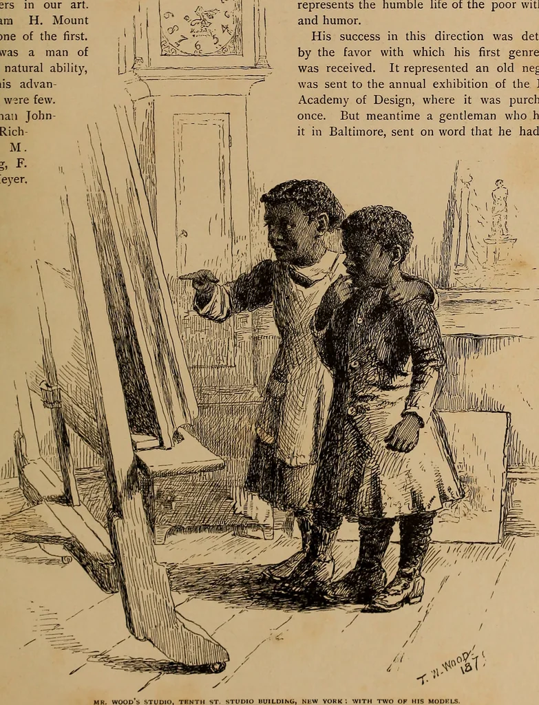 An illustration from Our American artists, 1879, leaf 48